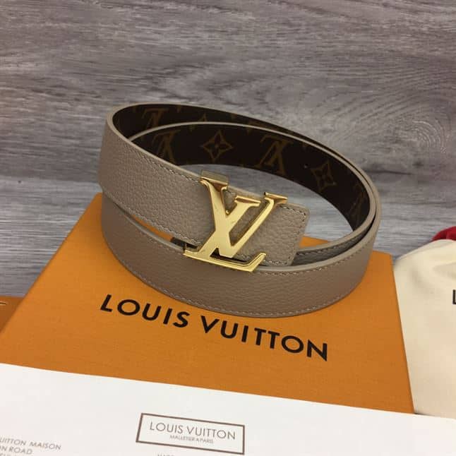 LOUIS VUITTON LV INITIALES 30MM REVERSIBLE BELT MONOGAM – LBE086