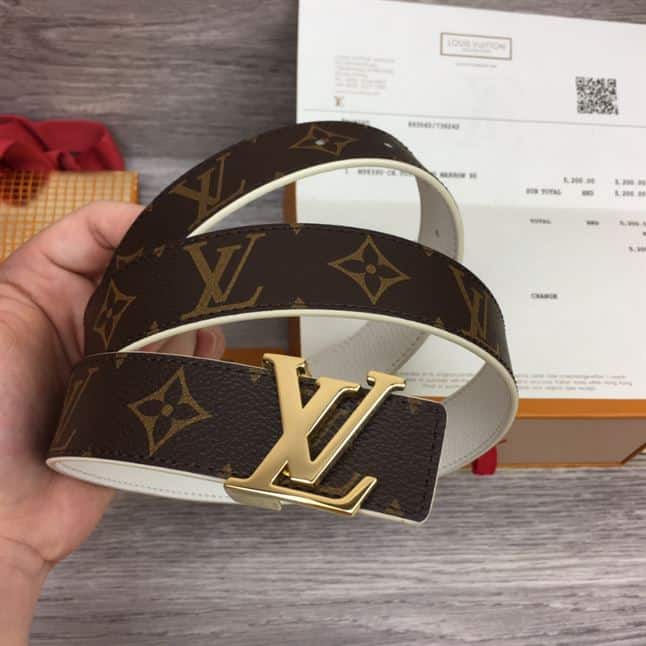 LOUIS VUITTON LV INITIALES 30MM REVERSIBLE BELT MONOGAM – LBE087