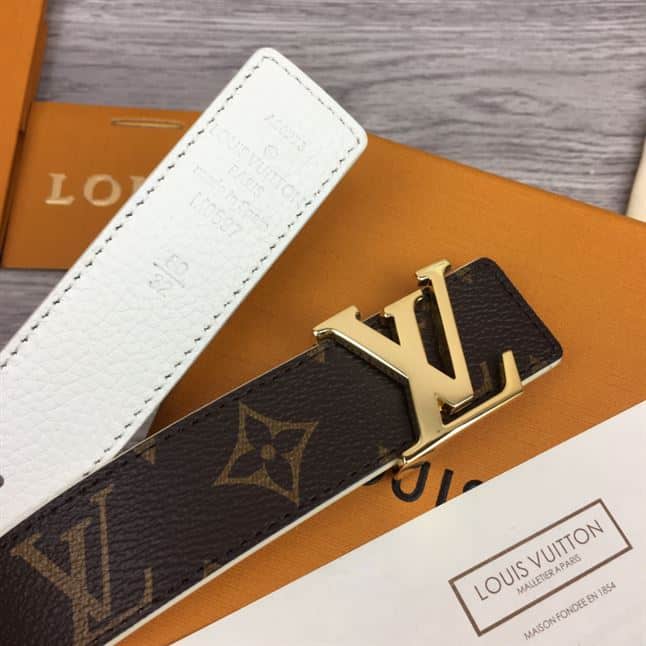 LOUIS VUITTON LV INITIALES 30MM REVERSIBLE BELT MONOGAM – LBE087