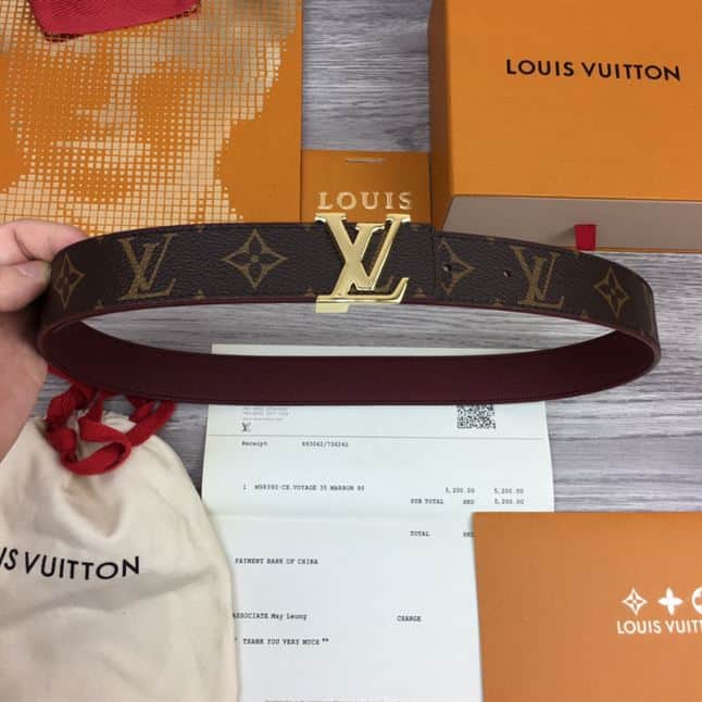 LOUIS VUITTON LV INITIALES 30MM REVERSIBLE BELT MONOGAM – LBE088