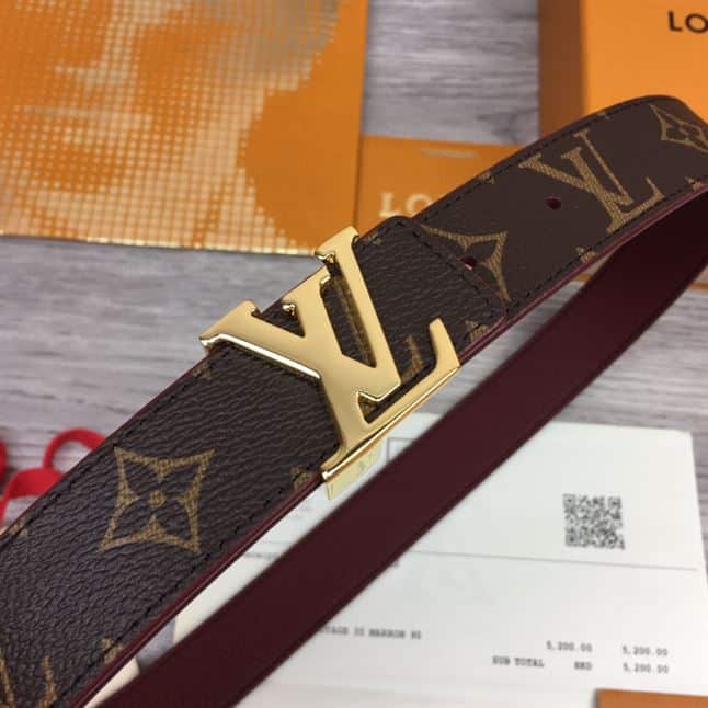 LOUIS VUITTON LV INITIALES 30MM REVERSIBLE BELT MONOGAM – LBE088