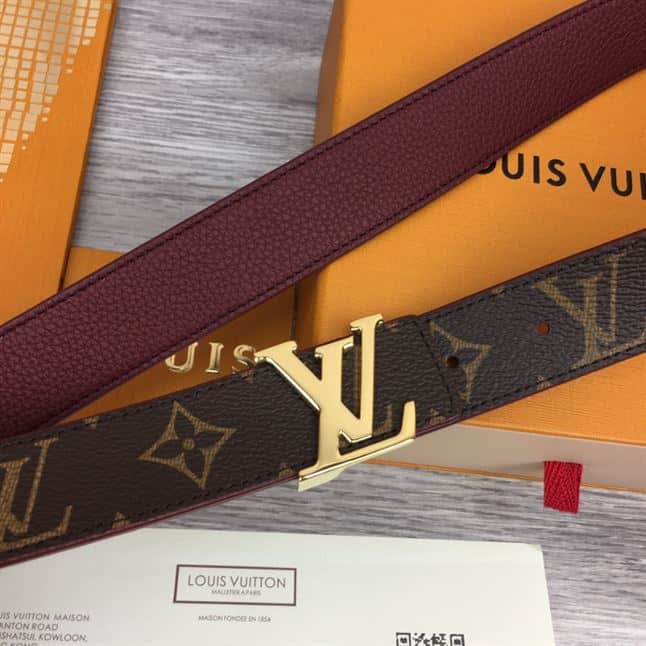 LOUIS VUITTON LV INITIALES 30MM REVERSIBLE BELT MONOGAM – LBE088