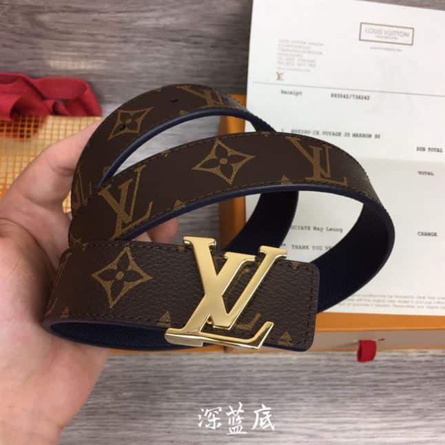 LOUIS VUITTON LV INITIALES 30MM REVERSIBLE BELT MONOGAM – LBE089