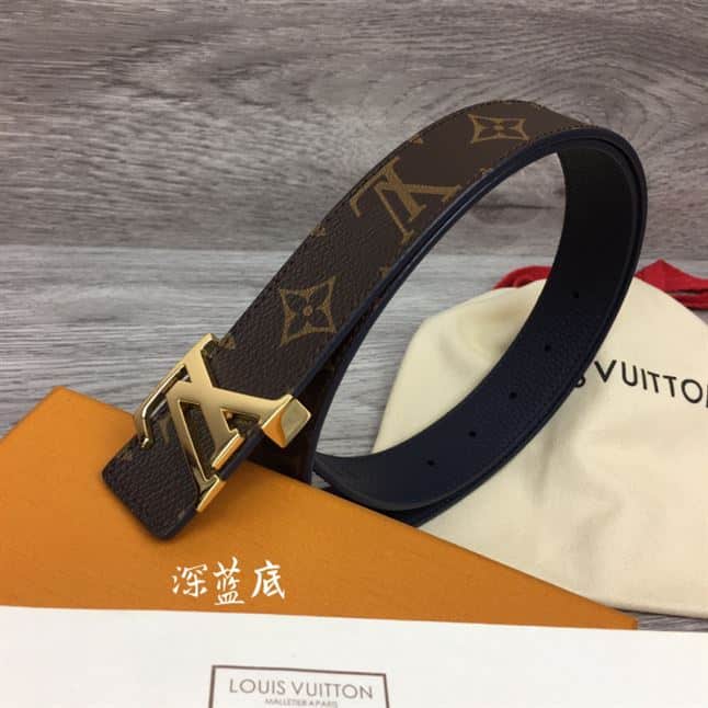 LOUIS VUITTON LV INITIALES 30MM REVERSIBLE BELT MONOGAM – LBE089