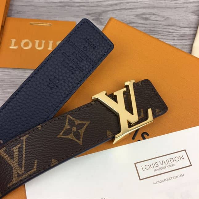 LOUIS VUITTON LV INITIALES 30MM REVERSIBLE BELT MONOGAM – LBE089