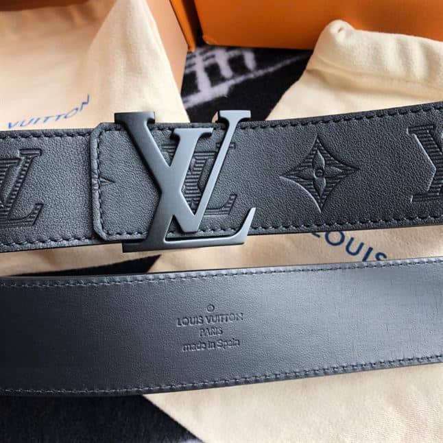 LOUIS VUITTON SHAPE BELT MONOGRAM SHADOW 40 MM BLACK – LBE050