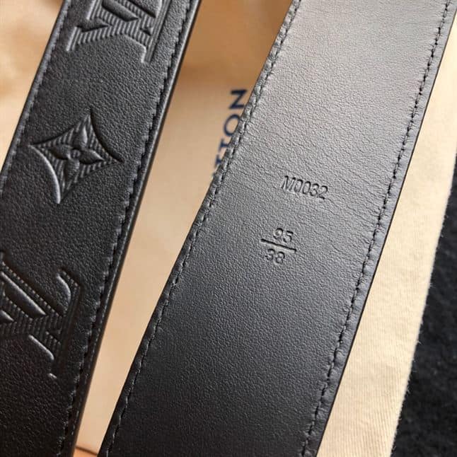 LOUIS VUITTON SHAPE BELT MONOGRAM SHADOW 40 MM BLACK – LBE050