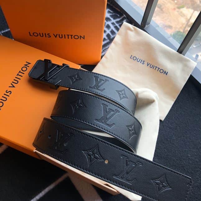 LOUIS VUITTON SHAPE BELT MONOGRAM SHADOW 40 MM BLACK – LBE050
