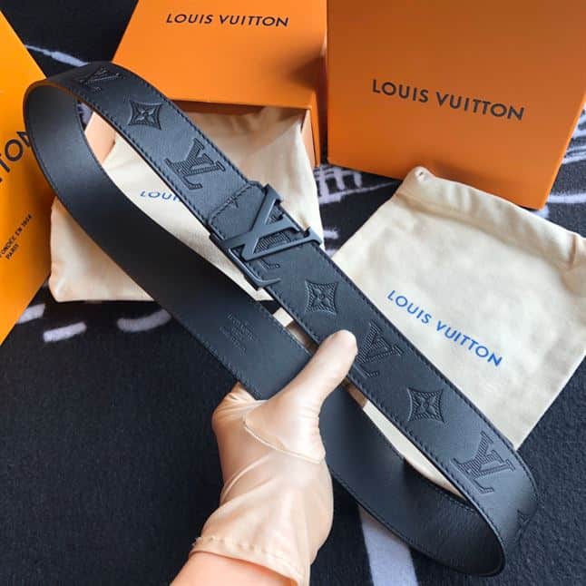 LOUIS VUITTON SHAPE BELT MONOGRAM SHADOW 40 MM BLACK – LBE050